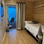 Arctic Luxury Log House With The River View Villa