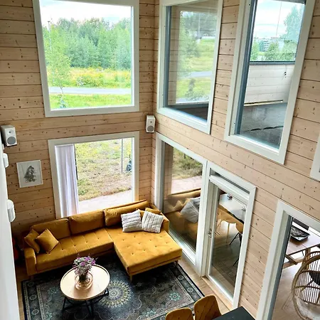 Villa Arctic Luxury Log House With The River View