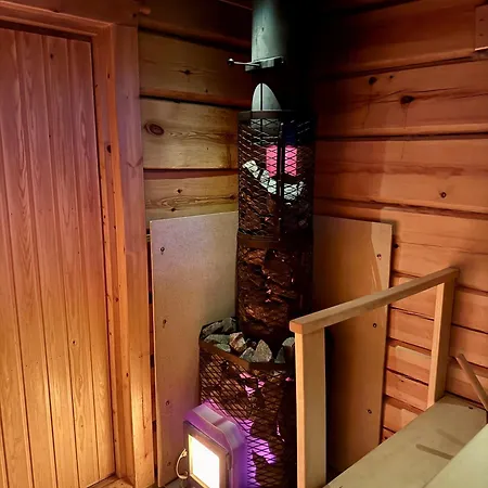 Villa Arctic Luxury Log House With The River View *